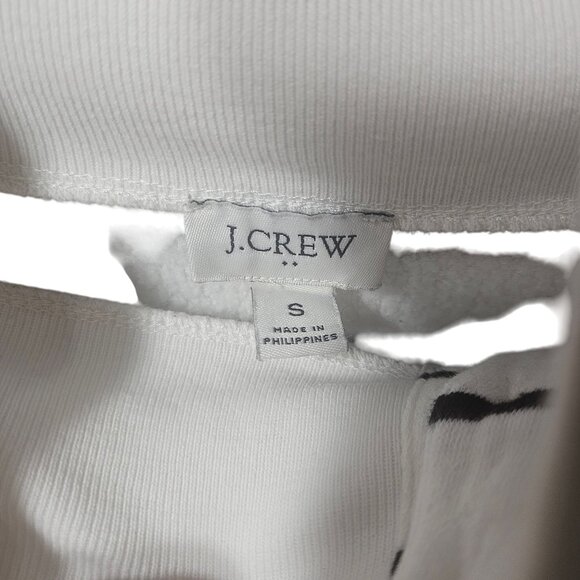 J.Crew White & Black Striped Button-Detail Pullover Sweater Small Cotton/Polyest - Picture 5 of 6